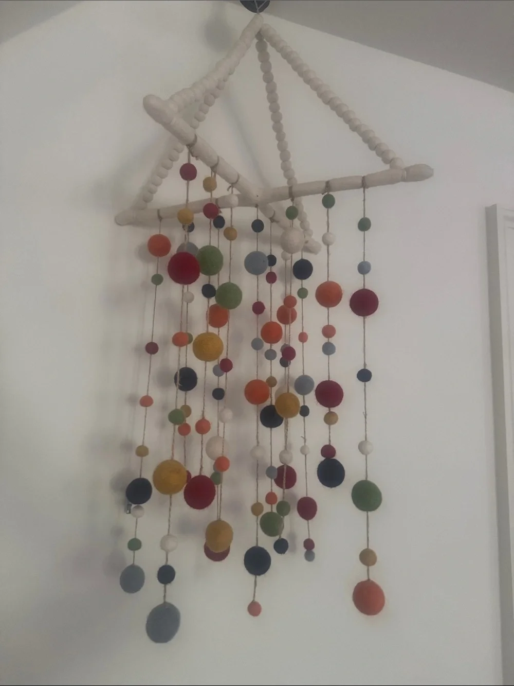 West Elm x Pottery Barn Kids Colorful Felt Ball Hanging Mobile